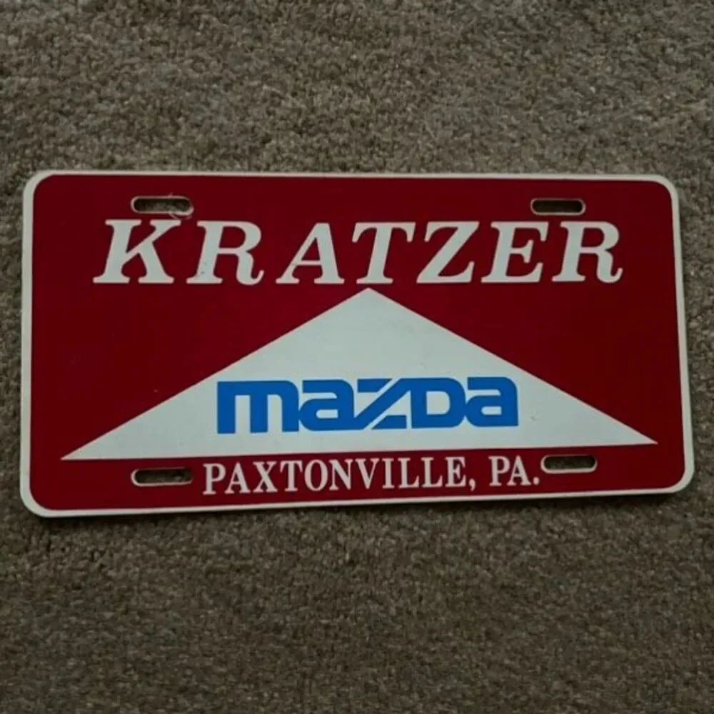 Kratzer Mazda Paxtonville, PA Plastic Booster License Plate